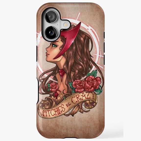 Witches Be Crazy Funny Quote Compatible Phone Case for iPhone 11–17 Pro Max