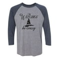 thumbnail image 1 of Witches Be Crazy Unisex 3/4 Sleeve Baseball Raglan Tee, 1 of 2