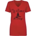 thumbnail image 1 of Witches Be Crazy Womens V-Neck T-Shirt, 1 of 2