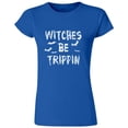 thumbnail image 1 of Witches Be Trippin Lady T-shirt Halloween Costume Tee Color Royal Blue X-Large, 1 of 2
