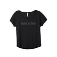 thumbnail image 1 of Witches Be Trippin' Women's Fashion Slouchy Dolman T-Shirt Tee Heather Black Small, 1 of 3