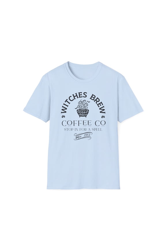 Witches Brew Coffee Co, Gildan Unisex Softstyle T-Shirt, Halloween, S-3XL