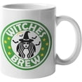 thumbnail image 1 of Witches Brew Coffee Mug Logo Halloween Theme Funny Motivation Inspiration 11-ounce White Ceramic Cup CMP00093, 1 of 6