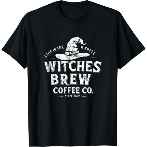 Witches Brew Vintage Coffee Halloween Coffee Costume T-Shirt