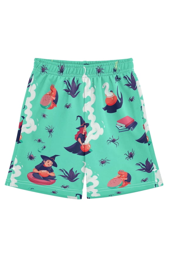 Witches Brewing Potions Athletic Shorts Breathable with Comfort Fit Drawstring Casual Sweatshorts Large