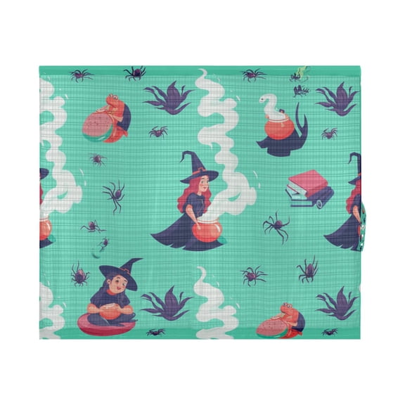 Witches Brewing Potions Door Panels 25x72in Breathable Mesh Privacy UV Blocking with Tie Back