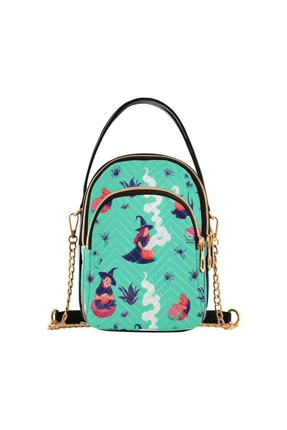 Witches Brewing Potions Women's Crossbody Handbags Leather Crossbody Bags Fanny Pack Chest Bag for Travel