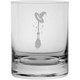 thumbnail image 1 of Witches Broomstick Happy Halloween Etched 11oz Crystal Rocks Whisky Glass, 1 of 1