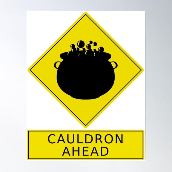 Witches Cauldron Design Poster Wall Art, Modern Wall Decor For Living Room Bedroom, 8x12 UNFRAMED