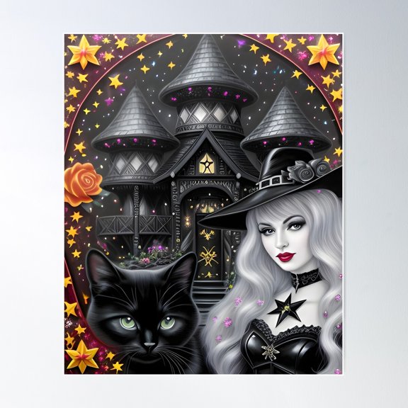 Witches Coven Poster Wall Art, Modern Wall Decor For Living Room Bedroom, 8x12 UNFRAMED