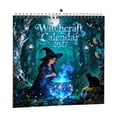 thumbnail image 1 of Witches Desk Calendar, Monthly Planner, Paper Binding, Art Themed Pages, Tabletop Decor for Home and Office Use, 1 of 7