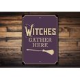 thumbnail image 1 of Witches Gather Here Novelty Decor, Metal Wall Sign - 10x14 Inches, 1 of 4