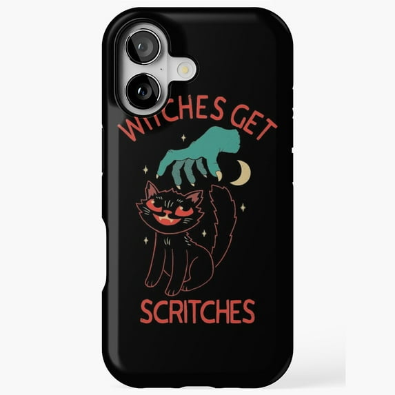 Witches Get Scritches Cat Pun Compatible Phone Case for iPhone 11–17 Pro Max