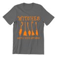 thumbnail image 1 of Witches Gotta Have Options Halloween Broom Unisex Men's T-shirt, S, Charcoal, 1 of 6