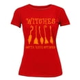 thumbnail image 1 of Witches Gotta Have Options Halloween Broom Women's T-shirt, 2XL, Red, 1 of 6
