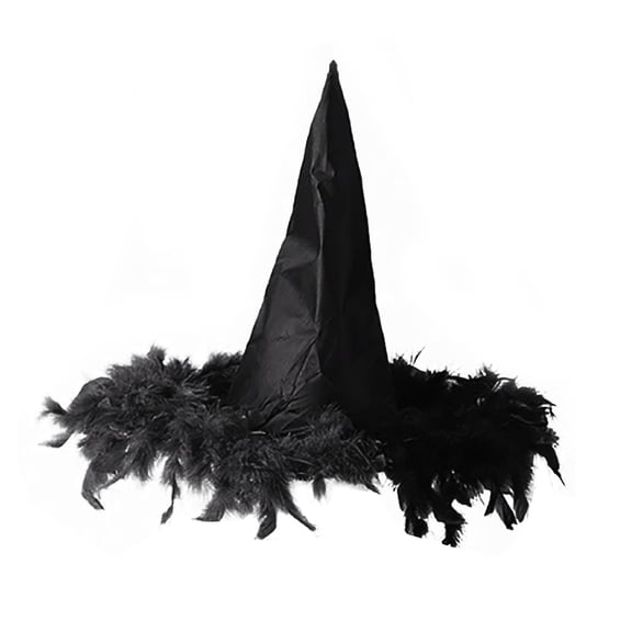 Witches Hat Halloween Witches Hats with Trim for Pumpkin Garden Monsters Party Decorations Cosplays Accessories