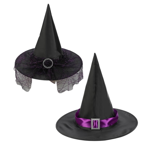 Halloween Hat Party Hats Women Clothes 2PCS Halloween Witch Clothes Accessories