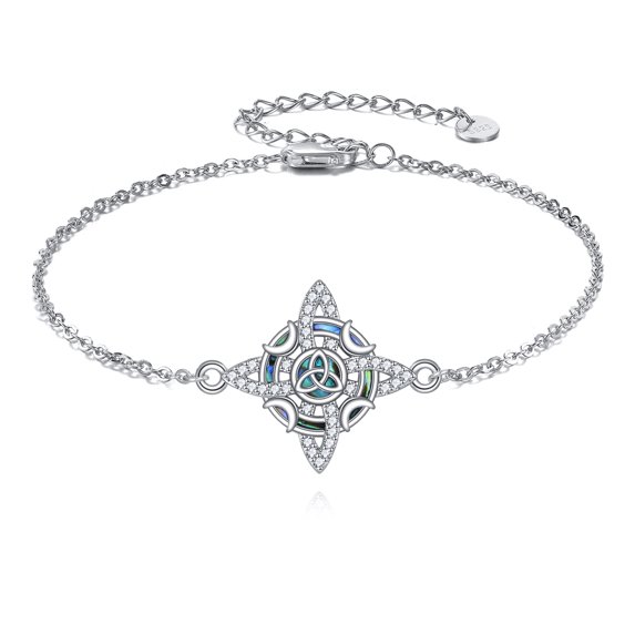 Witches Knot Bracelet S925 Sterling Silver nudo de bruja Witch Knot Bracelet Triquetra Protection Jewelry Gifts for Women