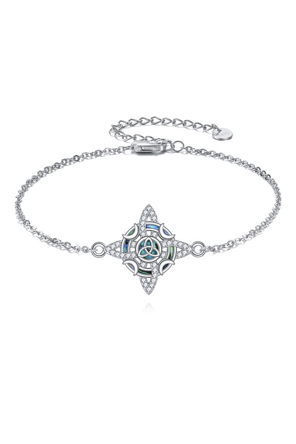 Witches Knot Bracelet S925 Sterling Silver nudo de bruja Witch Knot Bracelet Triquetra Protection Jewelry Gifts for Women