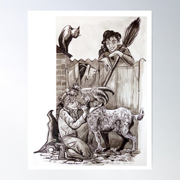 Witches Poster Wall Art, Modern Wall Decor For Living Room Bedroom, 8x12 UNFRAMED