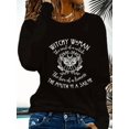 thumbnail image 1 of Witches Print Halloween Shirt Long Sleeve shirt For Women, 1 of 4