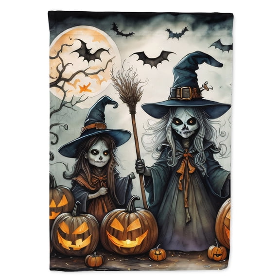 Witches Spooky Halloween House Flag 28 in x 40 in