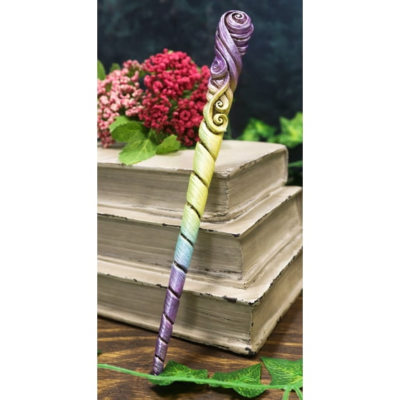 Witches Wizards Fantasy Cosplay Rainbow Unicorn Horn Magic Wand Prop Accessory