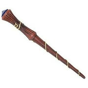 Witches Wizards Faux Wood Fantasy Cosplay Blue Rhinestone Gem Magic Wand Prop