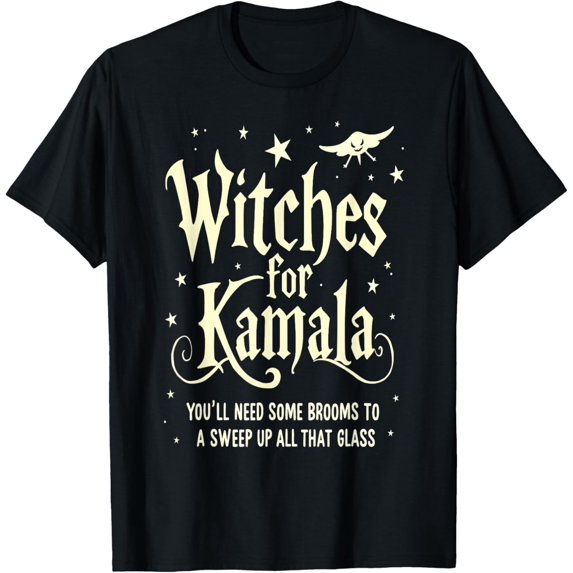 Witches for Kamala Harris Halloween Shatter Glass Ceiling T-Shirt