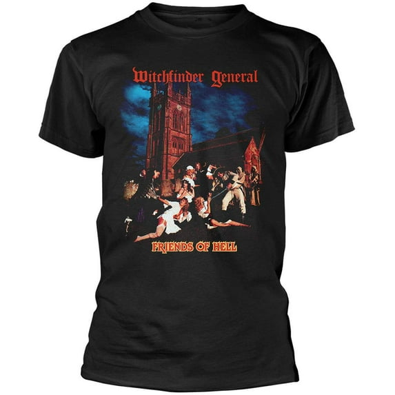Men's Witchfinder General (Band) Friends of Hell Tee T-shirt XX-Large Black