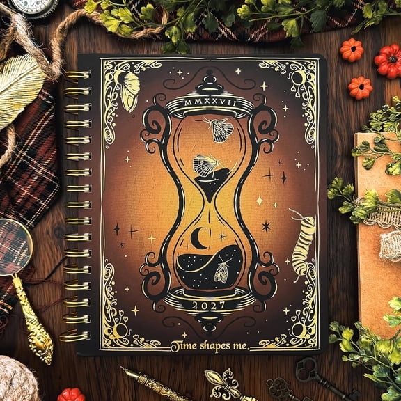 The Witching Hour 2027 Weekly Planner, Hardcover Dated Organizer with Monthly and Weekly Layouts, Gothic Artwork Planner with Habit Trackers, Sticker Sheets and Pocket, Dark Aesthetic (1 PC)