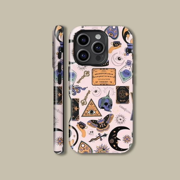 Witchy Aesthetic Collage Pattern Case for iPhone Samsung Goth