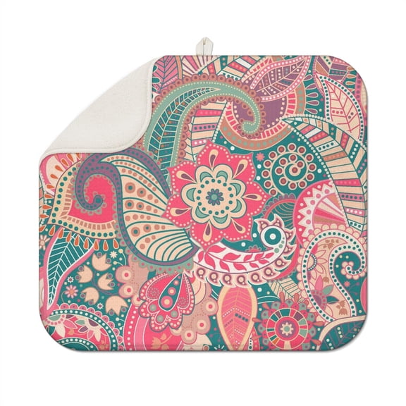 Witchy Aesthetic Drying Mat - Bohemian Starry Night Print, Heat Resistant & Multipurpose Kitchen Mat