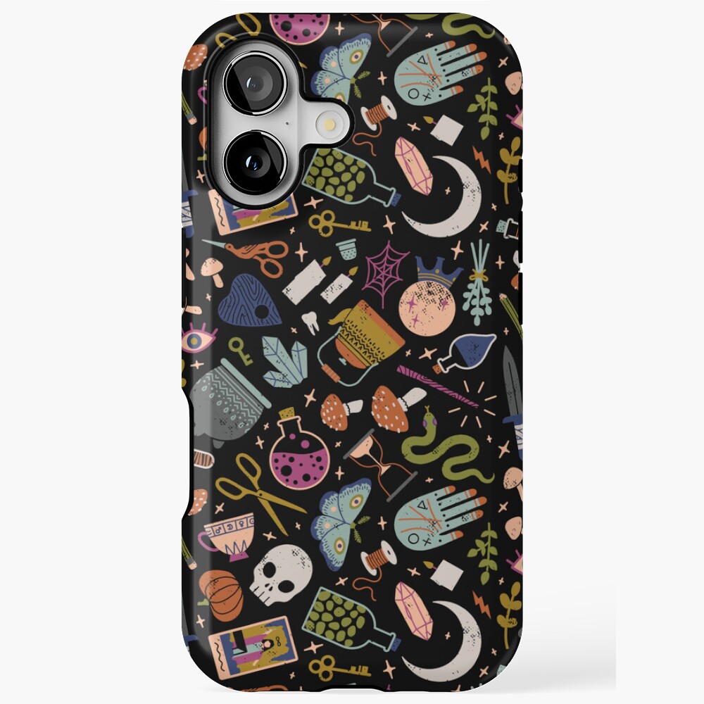Multi Object Phone Case Witchy Aesthetic Magical Objects Compatible Phone Case for iPhone 11–17 ...