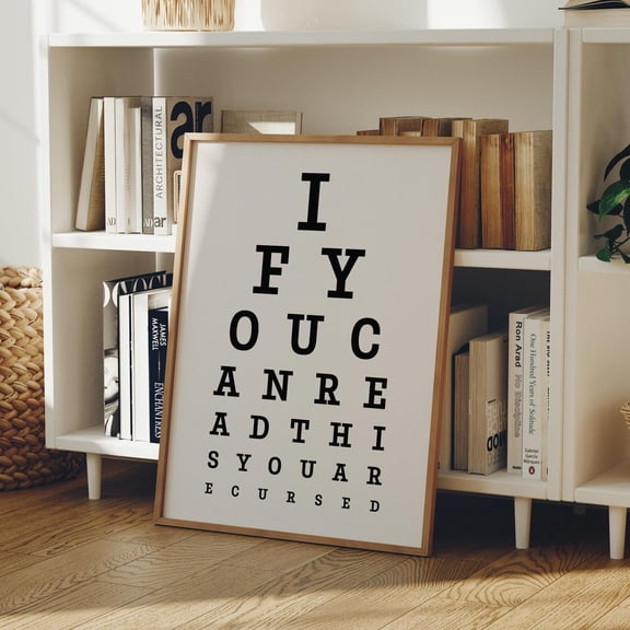 Witchy Art Minimalist Eye Chart Unframed Paper Print