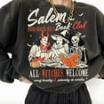 thumbnail image 1 of Witchy Book Club Sweatshirt, Spooky Girl Reading Crewneck, Halloween Witch Pullover, Salem Massachusetts Inspired Sweatshirt, 1 of 5