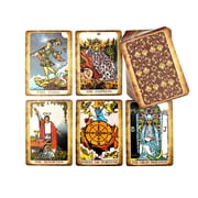Witchy Cauldron Mini Tarot Cards Deck with Guidebook   Pocket Size Small Tarot Deck, Classic Rider Waite Imagery, 78 Cards, Playing Card Size, Linen Finish | Travel Tarot Deck for Beginners