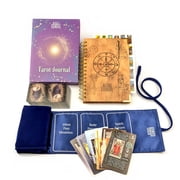 Witchy Cauldron Set for Beginners   78-Card Rider-Waite Learning Deck, Satin Velvet Wrap & Guided Journal | Complete Tarot Kit with Meanings on Every Card Blue