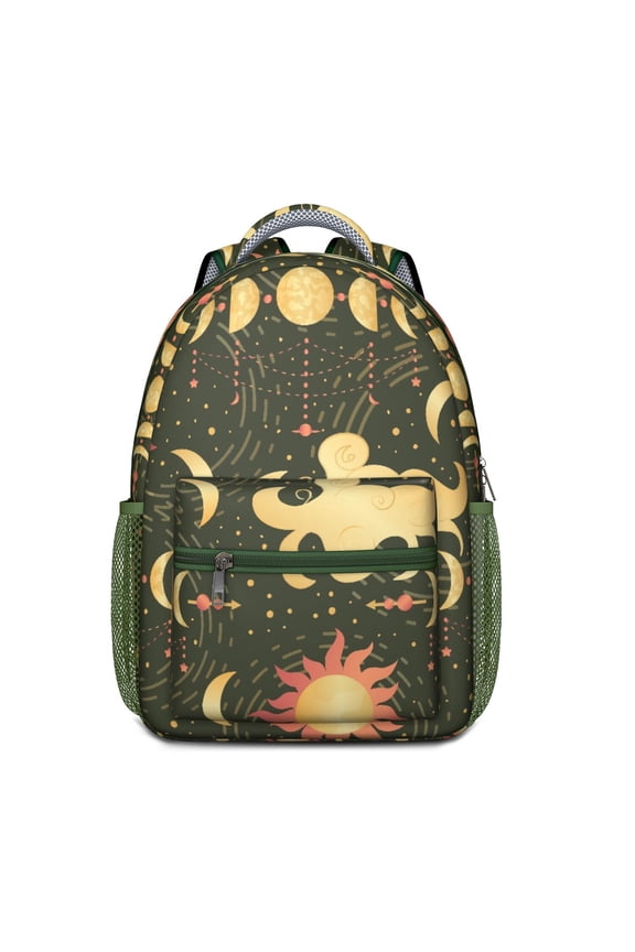 Witchy Celestial Backpack for – Gothic Moon, Stars & Astrology Print with Spiritual and Cosmic Starry Night Design