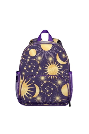 Witchy Cosmic Star Print Student Backpack - Waterproof, Durable & Comfortable for Daily Use