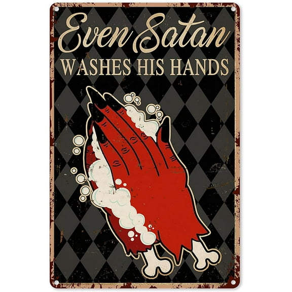 Witchy Decor for The Home Black Witches Herbs Tin Sign Decoration Vintage Chic Metal Poster Wall Decor Art Gift for Home Bar Cafe Garage Outdoor Man Cave 16x12 inch