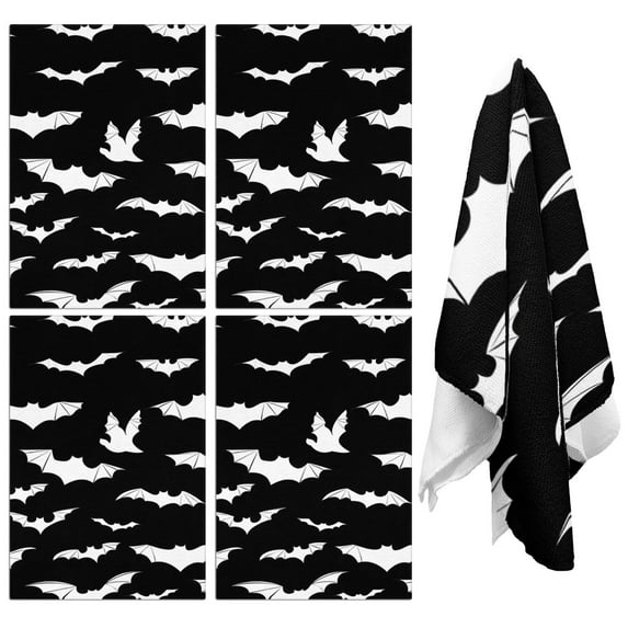 Witchy Decorative Kitchen Towels Halloween Set of 4, 18x26 Pumpkin Ghost Dish Towels, Soft Absorbent Tea Towels, Fall Hand Towels for Kitchen, Coffee Bar or Holiday Decor