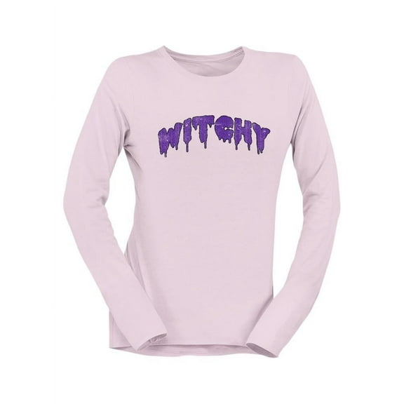 Witchy Drip Text Halloween Graphic Graphic - Women's Long Sleeve