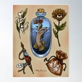 thumbnail image 1 of Witchy Ephemera Poster Wall Art, Modern Wall Decor For Living Room Bedroom, 8x12 UNFRAMED, 1 of 3