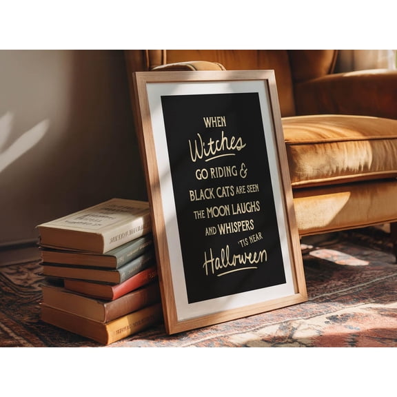 Witchy Fall Quote Kitchen Wall Art, Unframed Paper Print Size 8x12