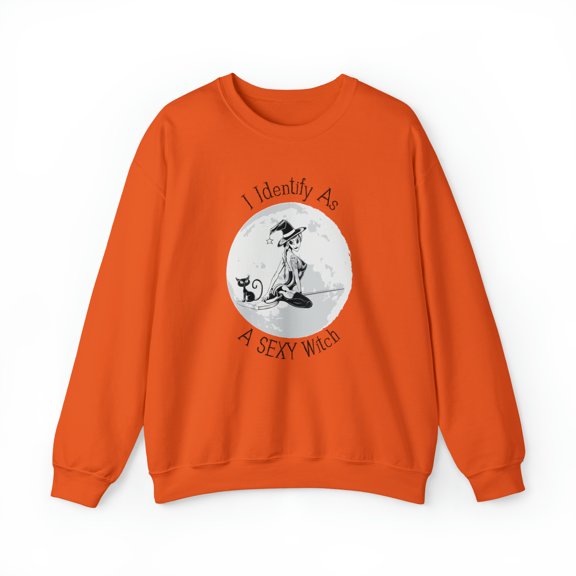 Witchy "I Identify as a Sexy Witch" Sweatshirt, Halloween Witch Sweatshirt