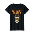 thumbnail image 1 of Witchy Mama Hair Bun Skeleton Mom Funny Halloween Women T-Shirt, 1 of 5