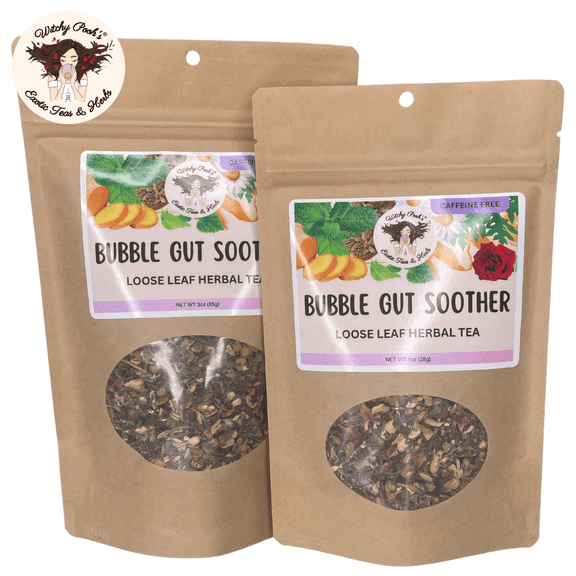 Witchy Pooh's Bubble Gut Soother Loose Leaf Herbal Tea, Caffeine Free