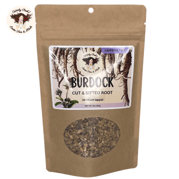 Witchy Pooh's Burdock Root Loose Leaf Herbal Tea for Detox, Decaffeinated, 3oz