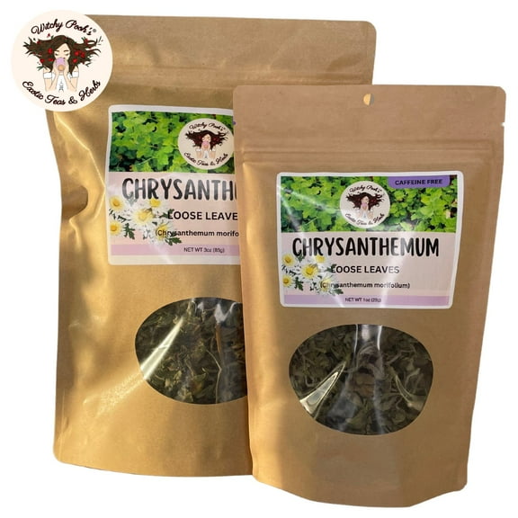 Witchy Pooh's Chrysanthemum Tea - Loose Leaves, Caffeine Free, 3oz Pouch